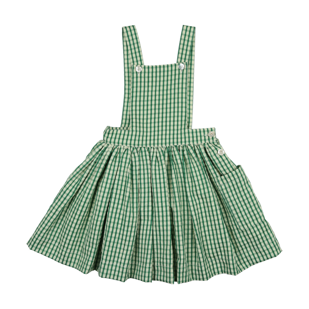 Green Checkered Suspender Jumper